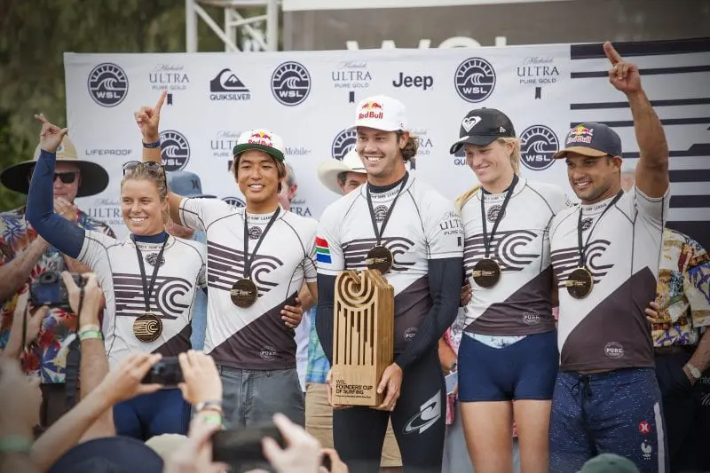 World team win inaugural WSL Founders’ Cup stadium surfing event