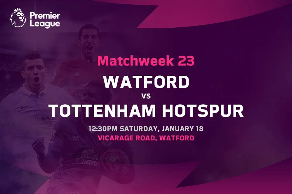 Watford vs Tottenham EPL betting predictions, tips & odds Watford vs Tottenham Hotspur preview, free picks & best bets - EPL Matchweek 23