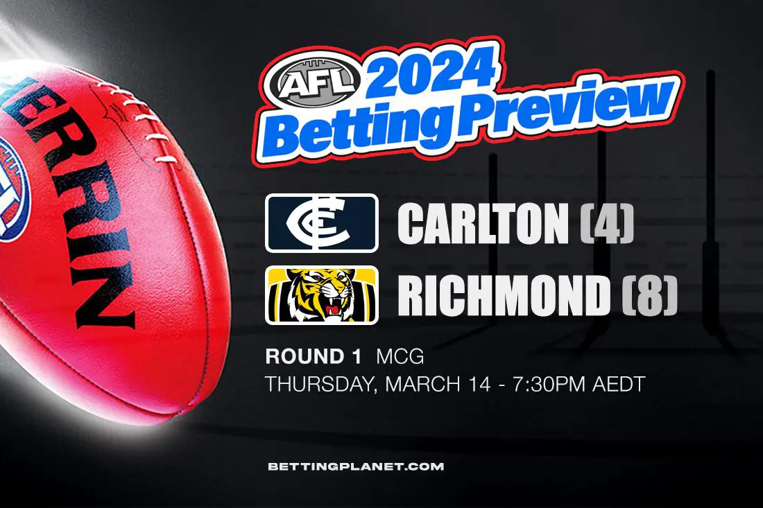 Carlton v Richmond AFL R1 betting tips & predictions | 14/3/2024