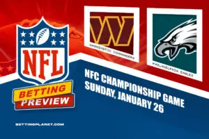 Commanders @ Eagles NFL betting picks - NFC Championship Game 2024-25